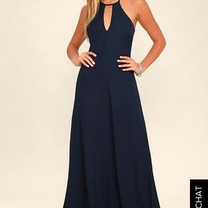 Lulu’s navy blue maxi dress - worn once!